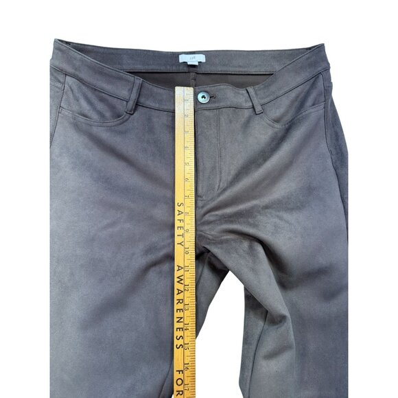 J. Jill Womens Faux Suede Pants Size 14 Soft Brown - Picture 4 of 10